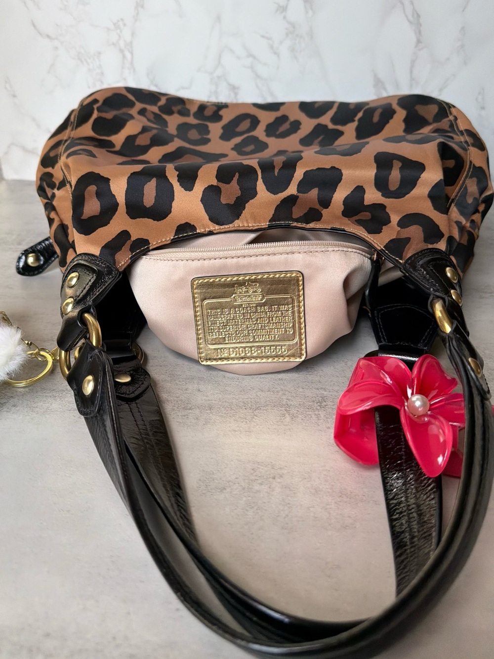 NWOT Coach Leopard Print Madison Hobo Bag - Picture 7 of 11